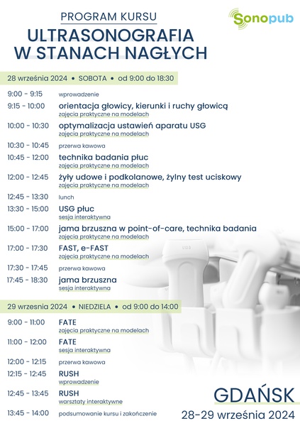 SZKOLENIE ULTRASONOGRAFIA W STANACH NAGŁYCH